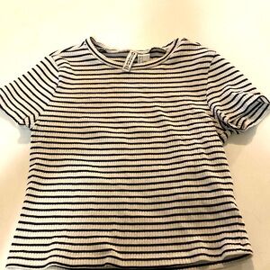 Striped cropped baby tee